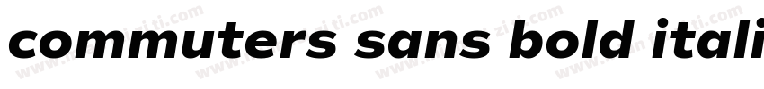 commuters sans bold italic字体转换
